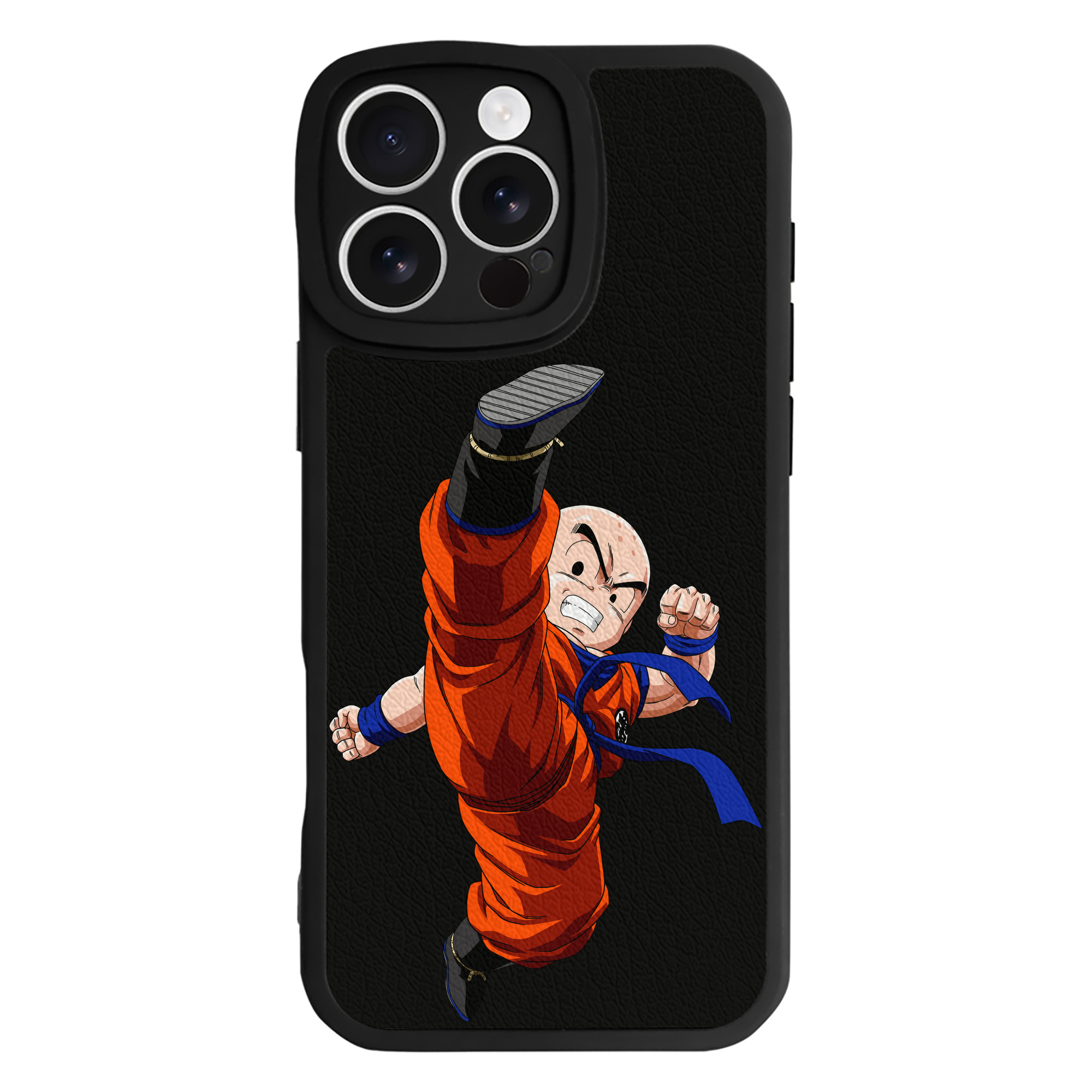 （画像用） ドラゴンボール クリリン DRAGON BALL krillin 【iPhone 16シリーズ対応】シリコンスマホケース（レザー調） 材質：シリコン